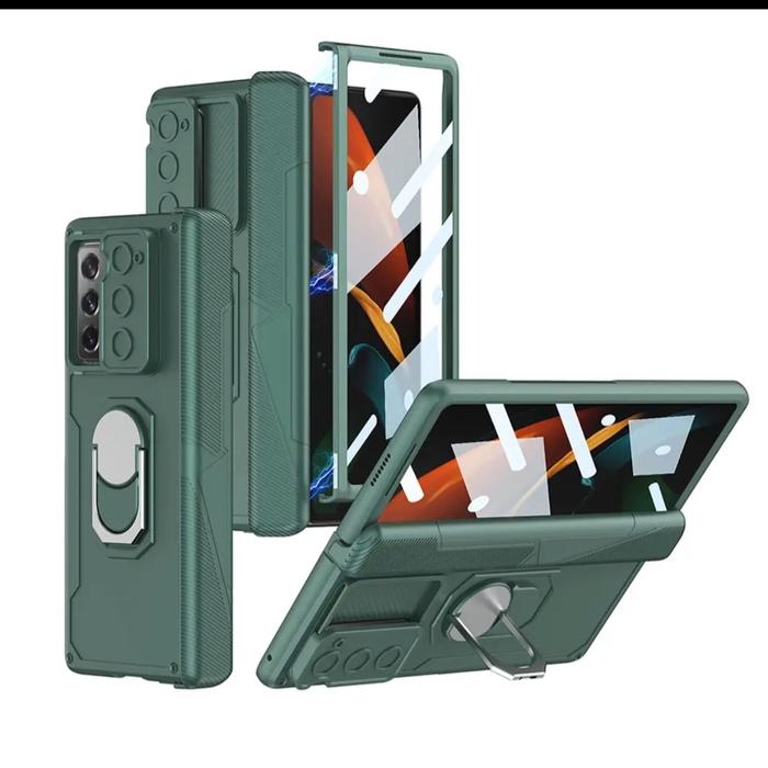 Gambar Case Samsung Galaxy Z Fold 2 FOLD2 5G 360PROTECT GLASS RING SLIDE LENS - GREEN dari i-case undefined Tokopedia