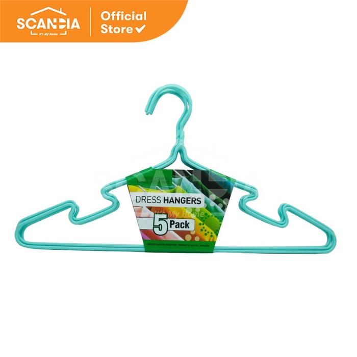 Gambar SCANDIA Dress Hangers 3 Color 5Pk (BL0675) - Hanger Gantungan Baju Hanger Baju Pakaian Gantungan Serbaguna Minimalis Kuat Anti Slip Portable Organizer Travel Hemat Tempat Elegan Estetik Laundry Jemuran Anti Karat Fungsi - Tosca dari SCANDIA Indonesia undefined Tokopedia