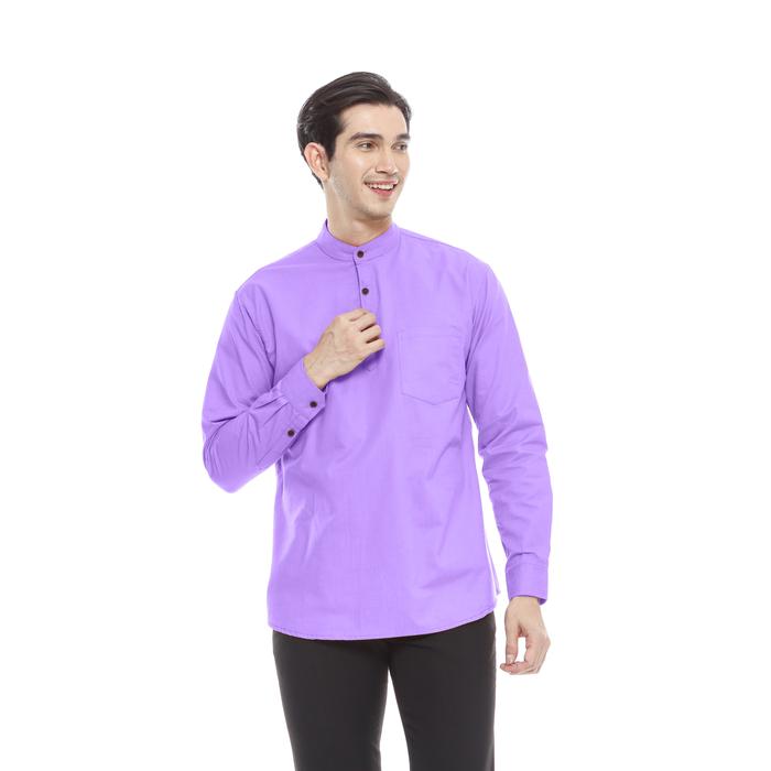 Gambar Outskirts - Kemeja Koko Pria Lengan Panjang | Kemeja Koko Putih Slim Fit Kurta Muslim Dewasa koko  kurta Katun Nyaman baju premium - LILAC, M dari Outskirts Official Store undefined Tokopedia