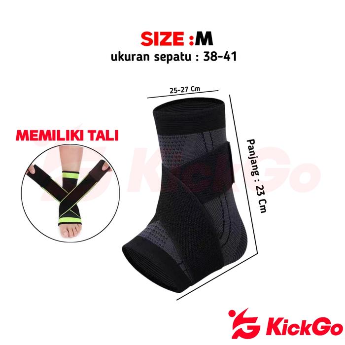 Gambar KickGo Deker Pelindung Tumit Pergelangan Kaki Ankle Protector - Hitam M dari KickGoOfficialStore undefined Tokopedia