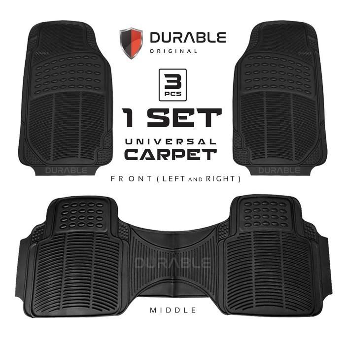 Gambar Mitsubishi Mirage Lancer Durable Karpet Karet PVC 3Pcs Universal - BLACK dari Durable Indonesia undefined Tokopedia