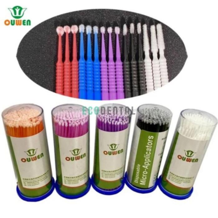 Gambar Microbrush Dental Micro Aplicator Bisa Ditekuk Isi 100pc - Kemasan Botol, Biru dari Eco Dental Supply undefined Tokopedia