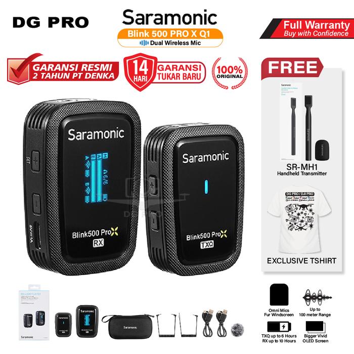 Gambar Saramonic Blink 500 Pro X Q2 Dual Wireless Mic Blink500 ProX Q2 Resmi - 500 PRO X Q1 dari DG PRO KAMERA undefined Tokopedia