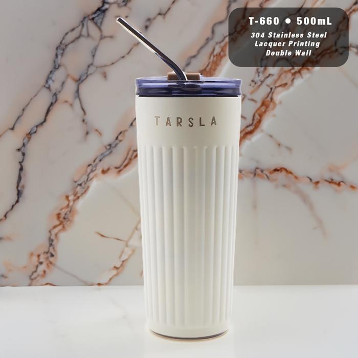 Gambar Mug tumbler T-660 Stainless Steel SUS304 Thermos Mug Coffee Tea 500ML Botol Souvenir Vacuum - Putih dari Ollahomeliving undefined Tokopedia