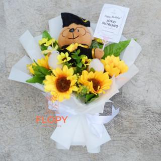Gambar FLOPY Buket Bunga Wisuda Premium Artificial Flower Bouquet Graduation - BW-Matahari dari FLOPY - Floristsupply undefined 3 Tokopedia