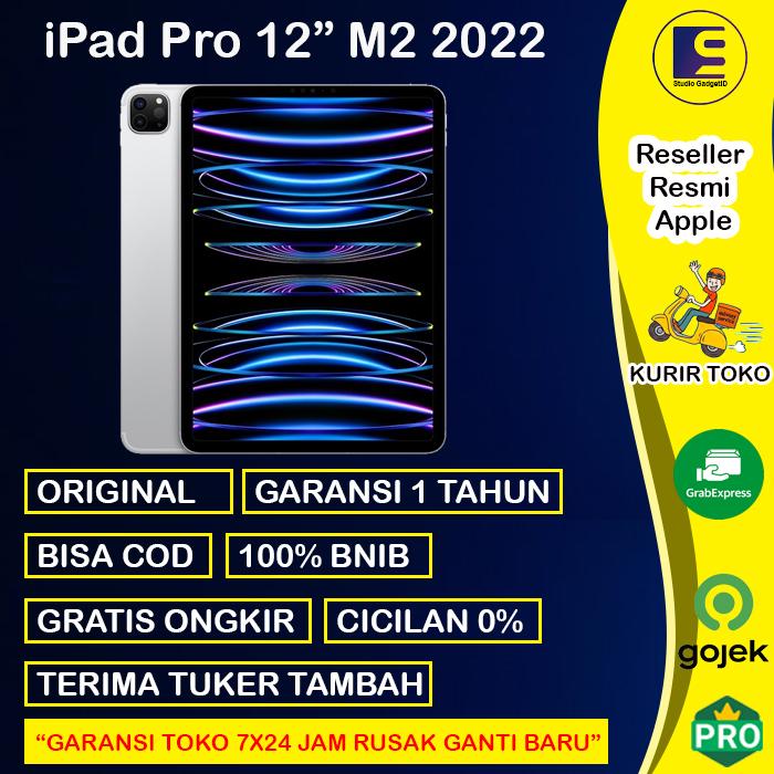 Gambar iPad Pro 12 2022 M2 Chip 1TB Cellular Wifi 512GB 256GB 128GB Cell - WIFI 128GB, SILVER dari Studio Gadgetid undefined Tokopedia