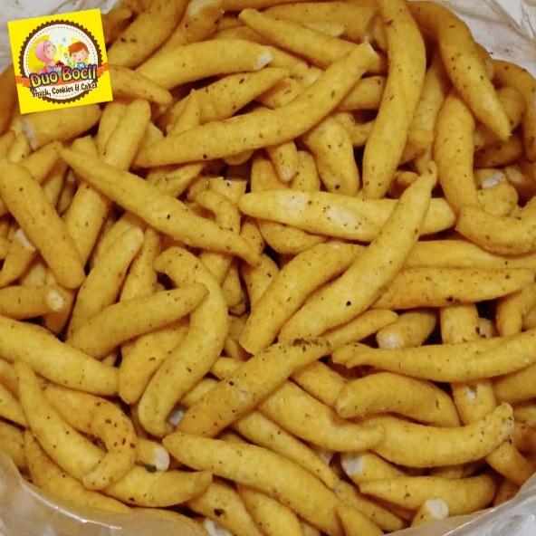 Gambar Stik Gabus Keju Pedas Balado 250 Gram - Duo Bocil Snack dari DUO BOCIL SNACK undefined Tokopedia