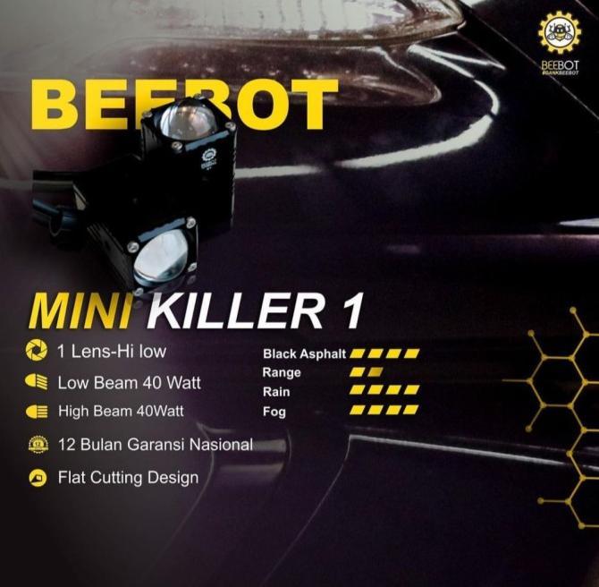 Gambar MINI PROJIE BEEBOT - MK1 - White - Yellow dari Motorcycle Road Solutions undefined Tokopedia