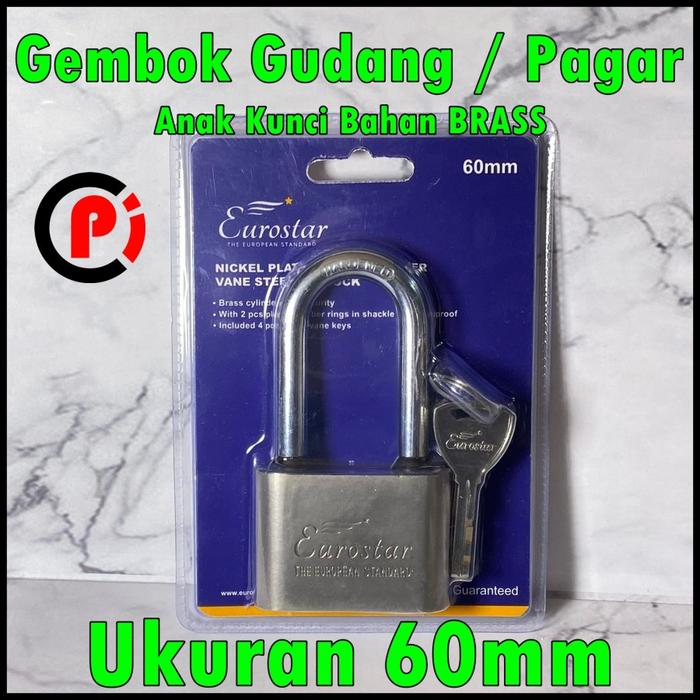 Gambar Gembok Pagar Rumah Gudang Pintu Bahan Anti Karat Kuningan Banyak Size - 60mm Panjang dari Pi Toserba undefined Tokopedia