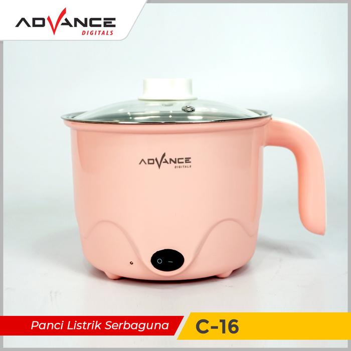Gambar ADVANCE  Panci Listrik C16 Multifungsi Stainless Steel Garansi Resmi - PINK dari Advance Mall Indonesia undefined Tokopedia