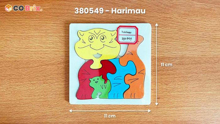 Gambar (COD) Puzzle Kayu Edukasi Anak Berbagai Macam Model Gambar Hewan Mobil - Harimau 11x11cm dari Co Brix undefined Tokopedia