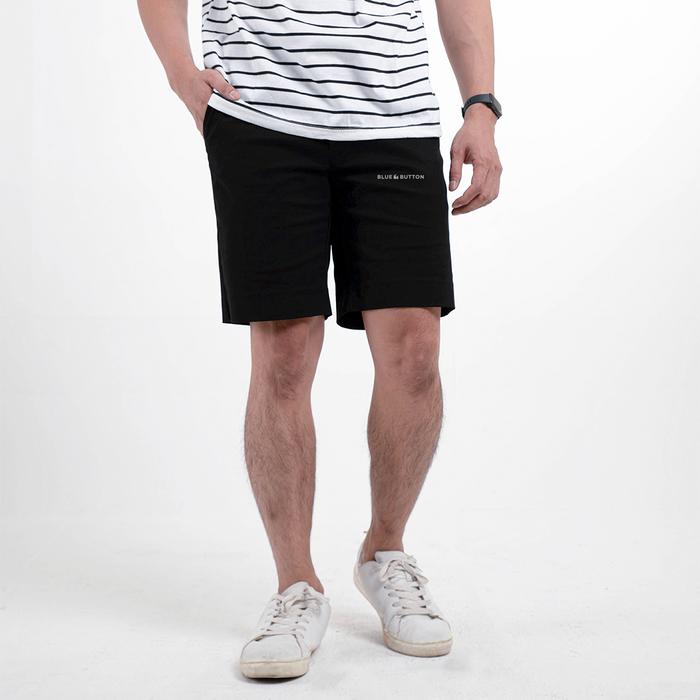 Gambar BLUEBUTTON Celana Pendek Pria | Short Pants | Board Short | Celana Pendek Chino Hitam Keren Distro - Black, S ( 28 ) dari BlueButton undefined Tokopedia