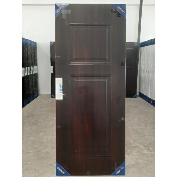 Gambar IK - (SW-002) Set Pintu Plat Baja Utama Kamar / Pintu Baja Tahan Api / Pintu Murah / Pintu Utama / Pintu Baja FULL SET Terlengkap Engsel + Handle + Kusen Kualitas Standart International - 86X210 COKLAT, KIRI dari Inovasi Kontruksi undefined Tokopedia