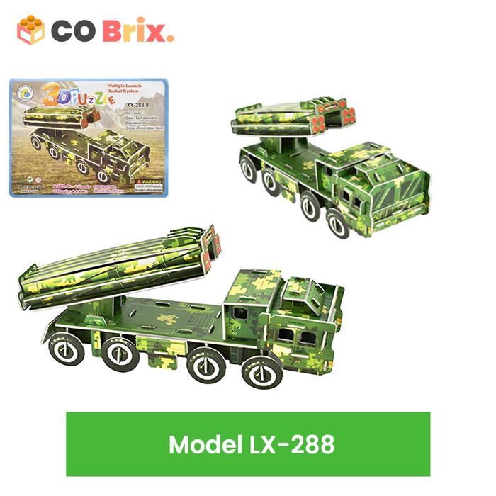 Gambar (COD) Puzzle 3D Rumah Bangunan Alat Berat dan Kualitas Bagus - Mobil Perang dari Co Brix undefined Tokopedia