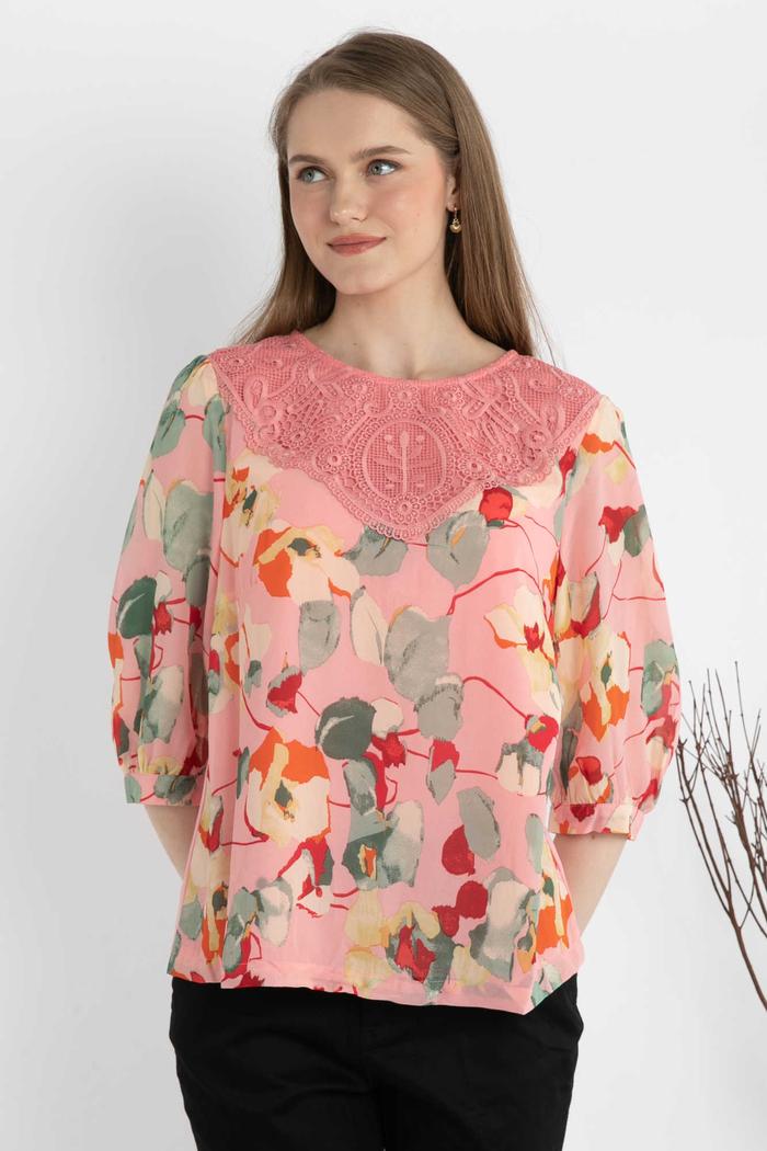 Gambar *Ready Stok* SISTER'S - Sifon Kombi Kaos S7423 (JS) - Pink, M dari Sisters Fashion Group undefined Tokopedia