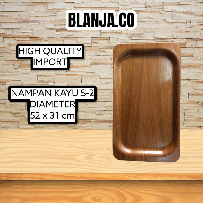 Gambar NAMPAN KAYU WOODEN TRAY S-3 DIAMETER 45 x 26 cm | BAKI KAYU dari BLANJA.CO undefined Tokopedia
