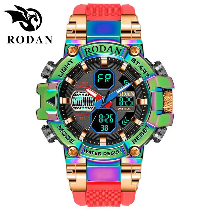 Gambar RODAN SPORT 8027 JAM TANGAN PRIA WATER RESISTANT 50M FREE BOX - PELANGI MERAH dari RODAN shop undefined Tokopedia