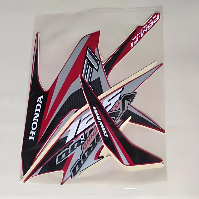 Gambar Striping sticker Vario 125 old lama kzr bohlam semua warna - Putih Maroon dari HasyaMotorParts undefined Tokopedia