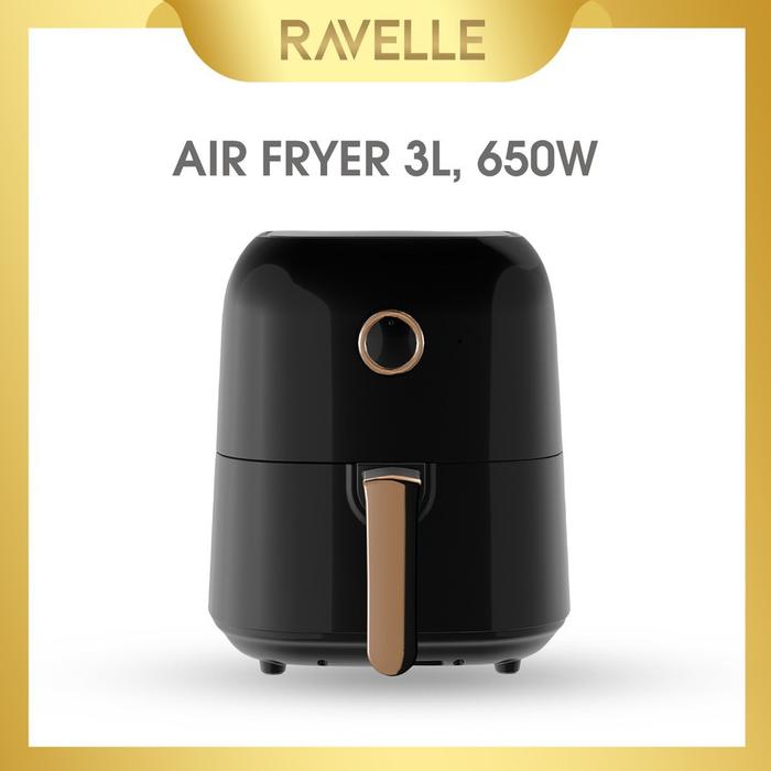 Gambar AIR FRYER RAVELLE RAF 300 Kapasitas 3 Liter Penggorengan Tanpa Minyak. - ONYX BLACK dari OXYGEN-ID undefined Tokopedia