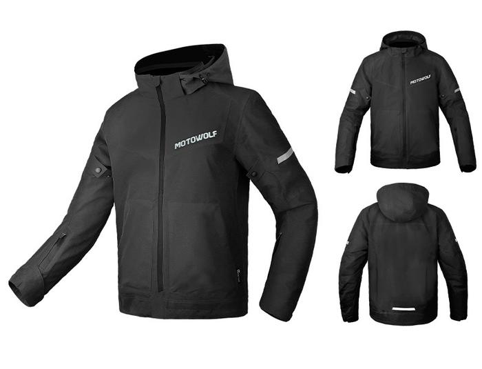 Gambar Motowolf Jaket Touring Motor Electric Heat Windbreaker Protector 0520B - Hitam, XXXL dari Motowolf Indonesia undefined Tokopedia