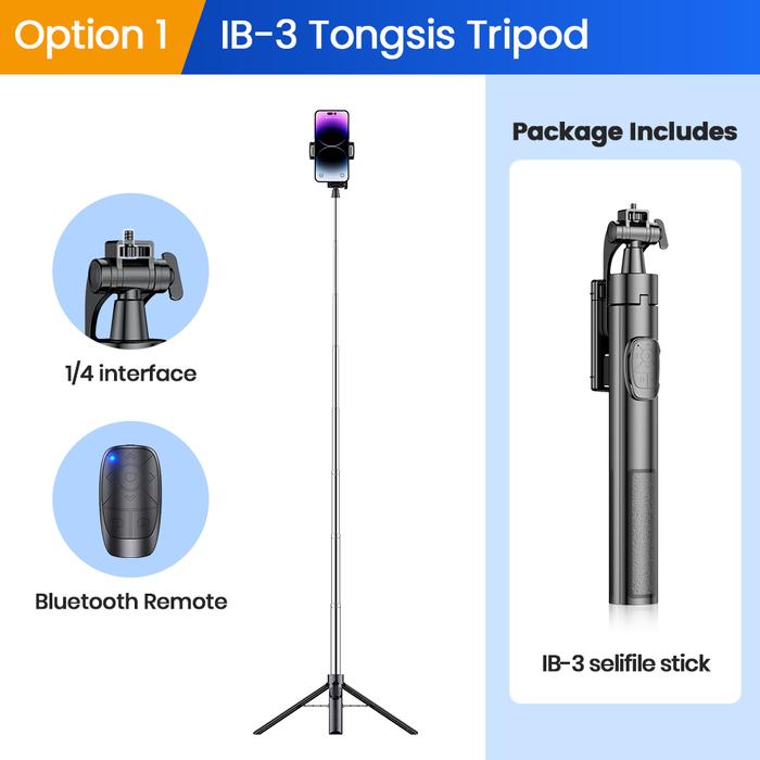 Gambar INBEX IB-3 Tongsis Tripod handphone hp holder Tripot+Bluetooth Remote - Selfie Tripod dari INBEX Official Store undefined Tokopedia
