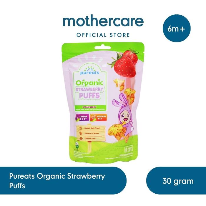 Gambar Pureats Organic Puffs 30G - Snack Buah Anak Bayi (Mothercare) - Strawberry dari Mothercare Indonesia undefined Tokopedia