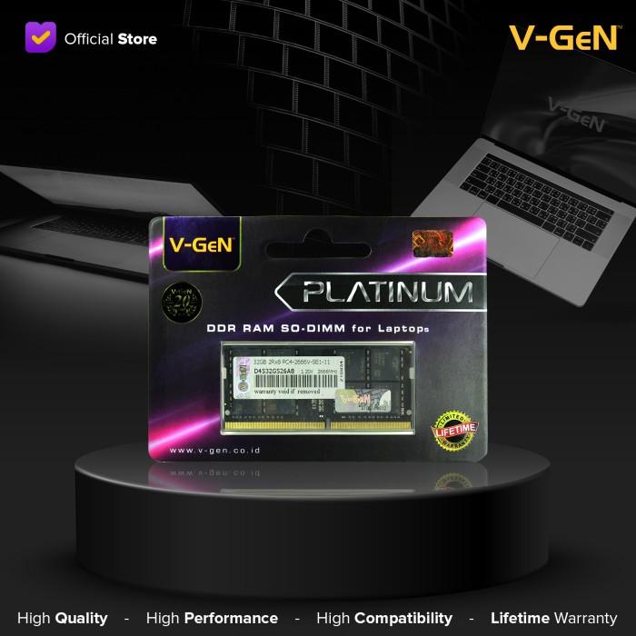 Jual V-GeN PLATINUM SODIMM DDR4 4/8/16/32 GB PC-3200 16 gb