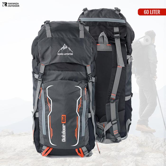 Gambar Tas Gunung Keril 50 Liter Ransel Carrier 50L Backpack Hiking Traveling - Abu-abu dari Rafanza Outdoor undefined Tokopedia