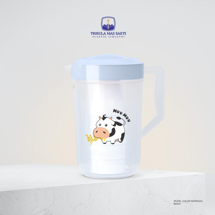 Gambar Water Jug Jumbo / Teko Air Trisula 3.1L Free Reusable cup - Sky Blue dari Trisula Mas Sakti undefined Tokopedia