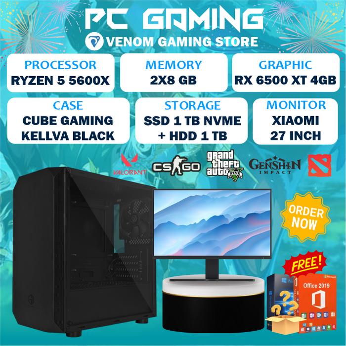 Jual PC Fullset Ryzen 5 5600X RX 6500 XT 16GB RAM 1TB NVME jual-pc-fullset-ryzen-5-5600x-rx-6500-xt-16gb-ram-1tb-nvme