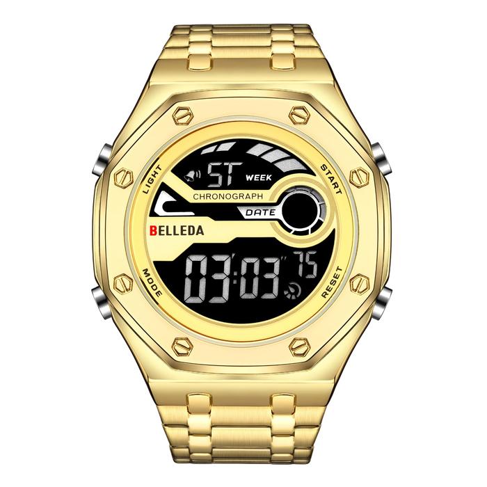 Jual JAM TANGAN BELLEDA 9395 RANTAI DIGITAL ANTI AIR GARANSI RESMI