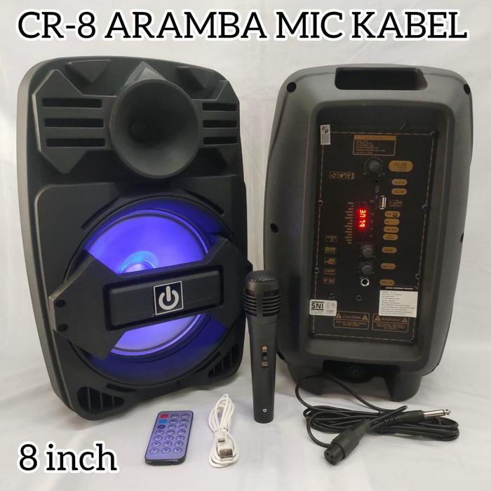Gambar SPEAKER AKTIF PORTABEL MEETING CR 8 ARAMBA CRIMSON BERGARANSI dari Electro Jaya 168 undefined Tokopedia