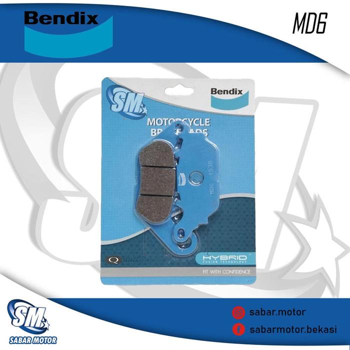 Gambar Kanvas/Kampas Rem Vixion / R15 / Nmax / MIO/GT125 Brake Pad Bendix MD6 dari Sabar Motor undefined Tokopedia