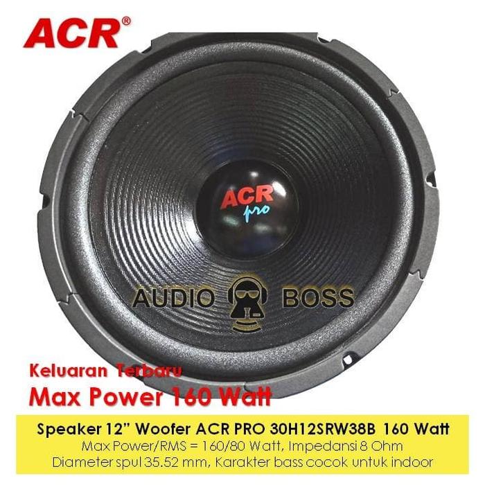 Gambar Speaker 12 inch Woofer ACR PRO 30H12SRW38B dari Audioboss undefined Tokopedia