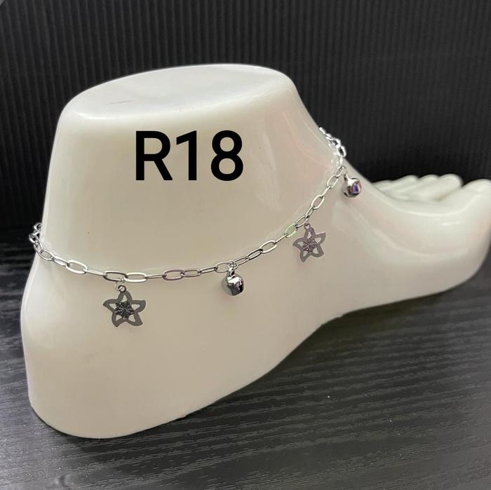 Gambar GELANG KAKI SILVER WANITA DEWASA TERLARIS PANJANG 28 CM A8 - R18 dari FRD88 undefined Tokopedia