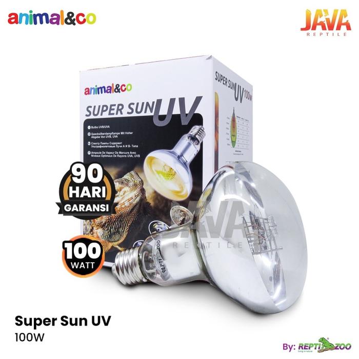Gambar Animal&co Super Sun UVB UVA B*K*N Exoterra Solar glo - 100WATT dari Java Petco Jakarta Barat undefined Tokopedia
