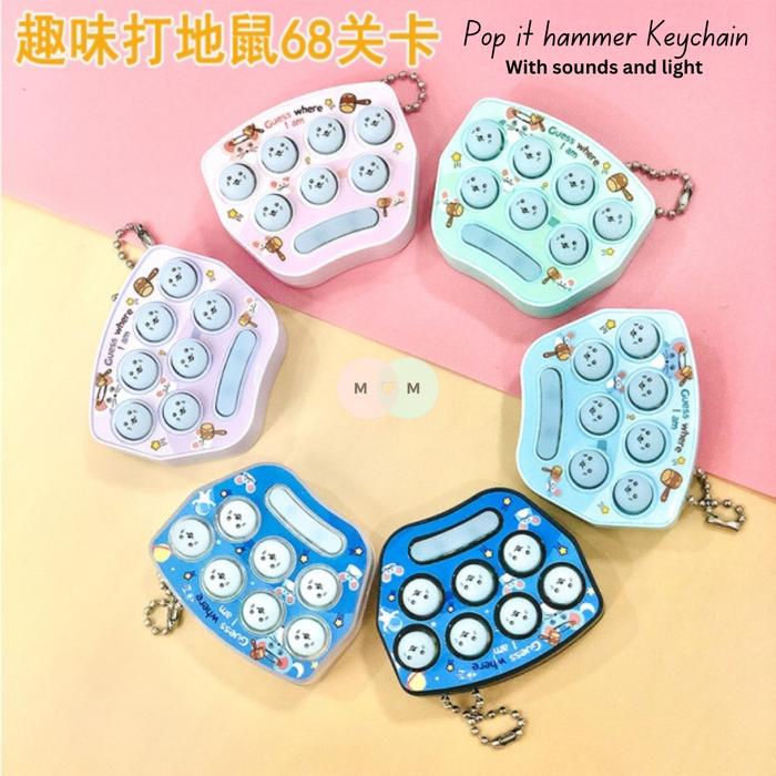 Gambar Gantungan Kunci Mainan Pukul Hamster Mini Fidget Toys Push Hamster LED - random dari Lina89 Mart undefined Tokopedia