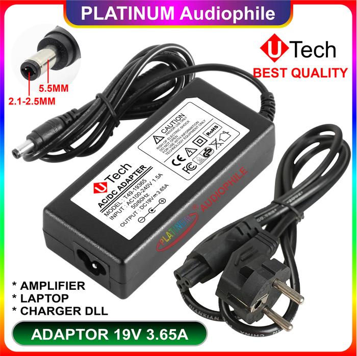 Gambar ADAPTOR 19V 3.42A AC/DC ADAPTER 19V 3.65A CHARGER LAPTOP AMPLIFIER dari PLATINUM Audiophile undefined Tokopedia