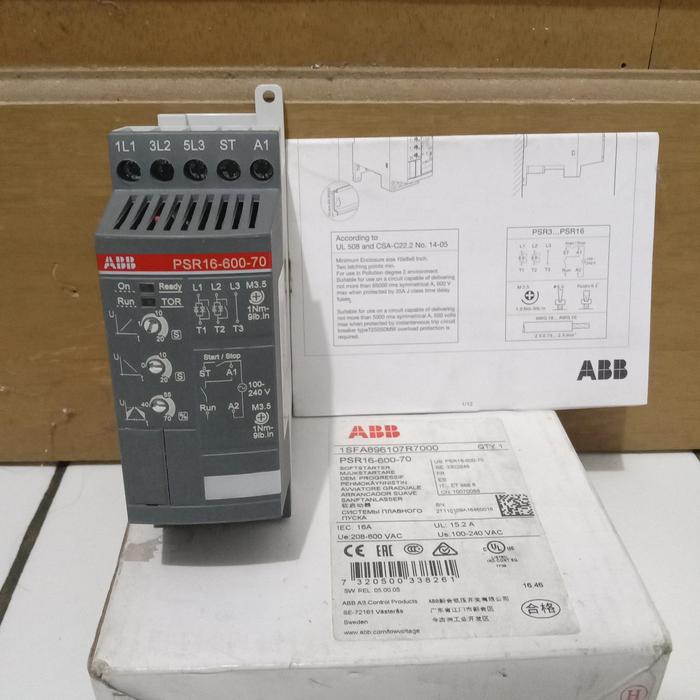1 個 ABB PSR16-600-70 ソフトスターター