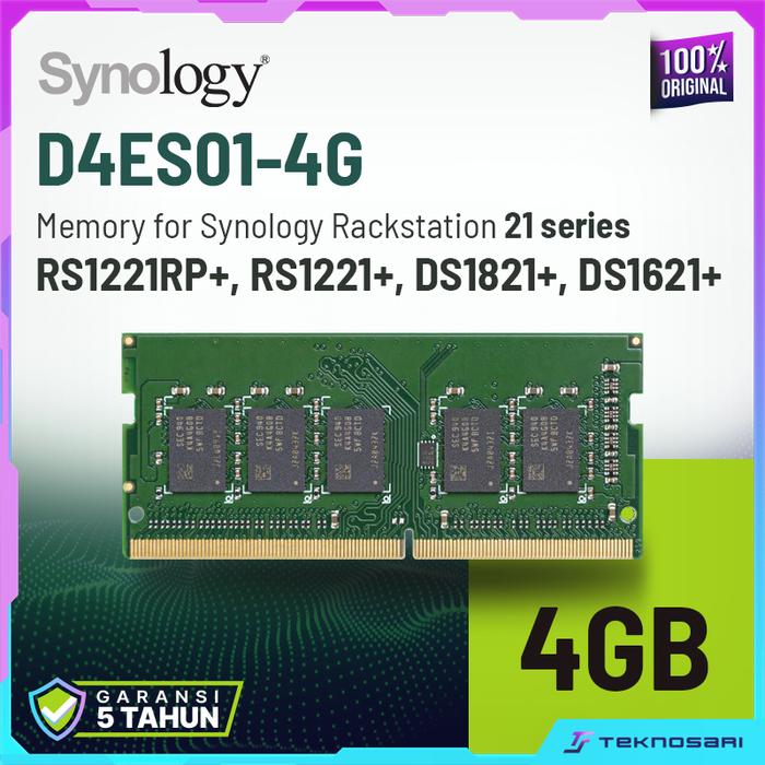 Jual Synology RAM 4GB Memory DDR4 ECC Unbuffered SODIMM D4ES01