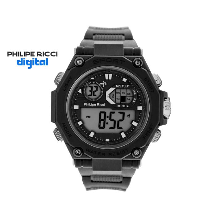 Gambar PhiLipe Ricci Jam Tangan Pria Digital Anti Air Sport Water Resist 9048 - Hitam dari PhiLipe Ricci undefined Tokopedia