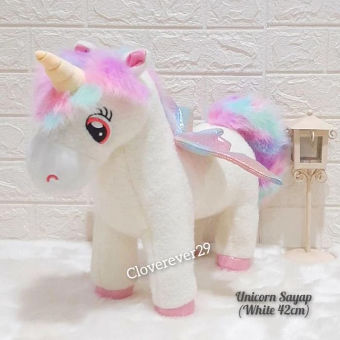 Gambar Boneka Unicorn Sayap Import 42cm & 55cm - 42cm White dari Cloverever29 undefined Tokopedia