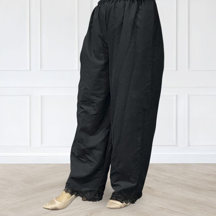 Gambar Celana Panjang Wanita Ihrom Umroh Dan Haji Saku Resleting Renda Katun - Hitam, L dari Zunaira_Muslimah undefined Tokopedia