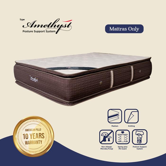 Gambar American Pillo Amethyst Double Pillo Top Mattress - 160 x 200 dari American Pillo Springbed undefined Tokopedia
