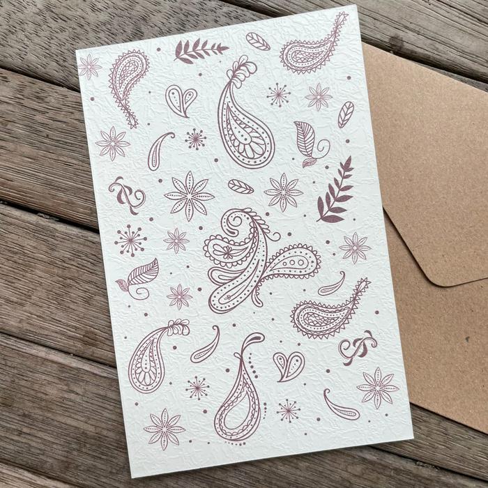 Gambar 1 PACK Kartu Ucapan Blank Greeting Card plus Amplop Kraft Rustic - Pais dari Kartu Lopie undefined Tokopedia