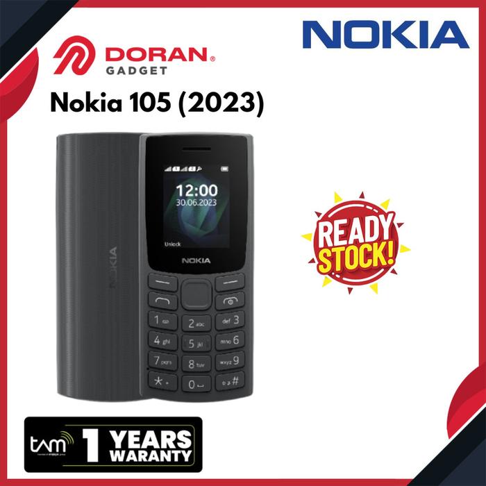 Gambar Handphone Jadul | HP Nokia 105 2023 Dual SIM - Garansi TAM 1th - Black dari Doran Gadget Authorized undefined Tokopedia