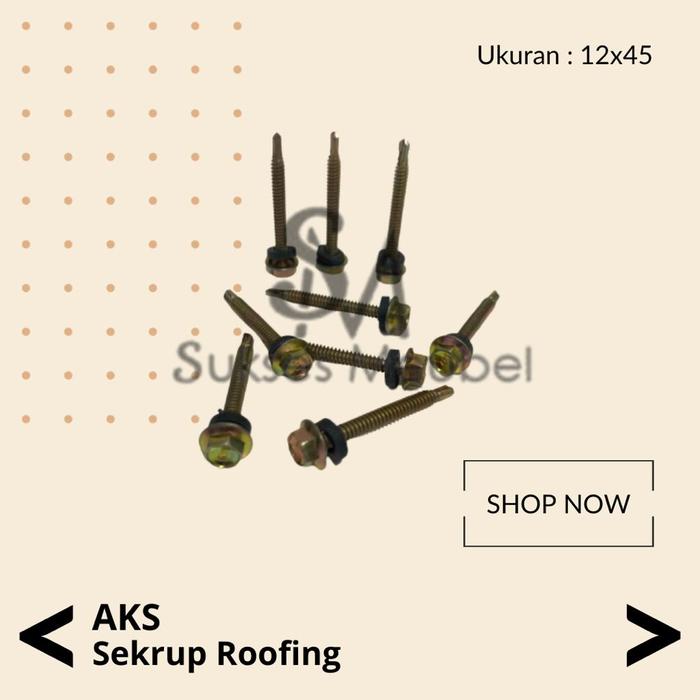 Gambar SEKRUP ROOFING 12 X 45 AKS / SEKRUP BAJA RINGAN AKS 12 X 45 MM dari Sukses Meubel undefined Tokopedia