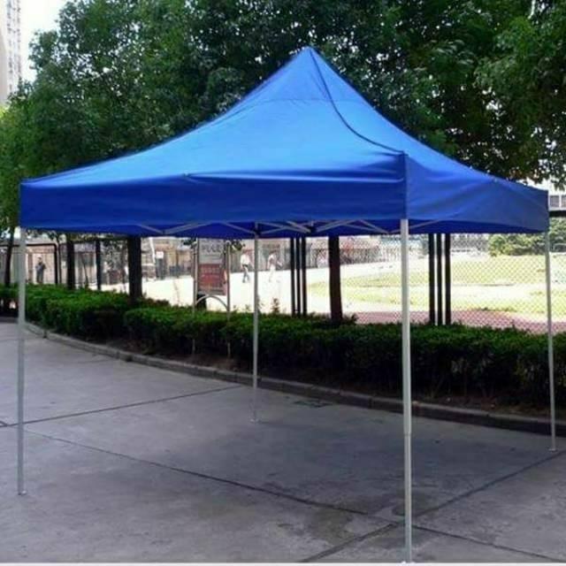 Gambar Tenda Lipat 3x3 M Tenda Bazar Tenda Pameran Tenda Ukuran 3 x 3 Parkir Portable Lipat Camping Outdoor - Biru dari langgengjayalji undefined Tokopedia