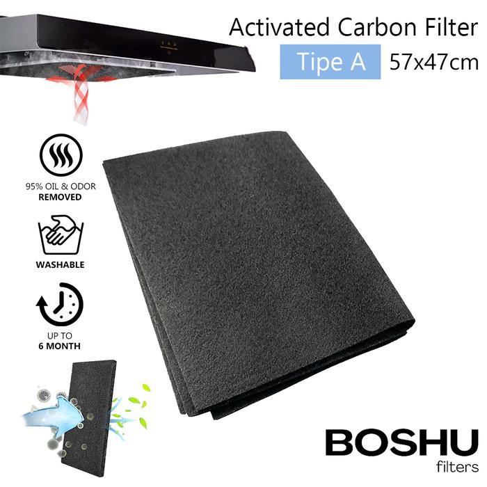 Gambar Carbon Filter Karbon Anti Bau Minyak Asap Exhaust Fan Cooker Hood - 47x57cm dari Boshu Indonesia undefined Tokopedia