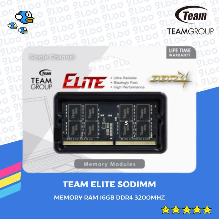 Jual Team Elite Sodimm DDR4 16GB 3200mhz Memory Ram Laptop PC